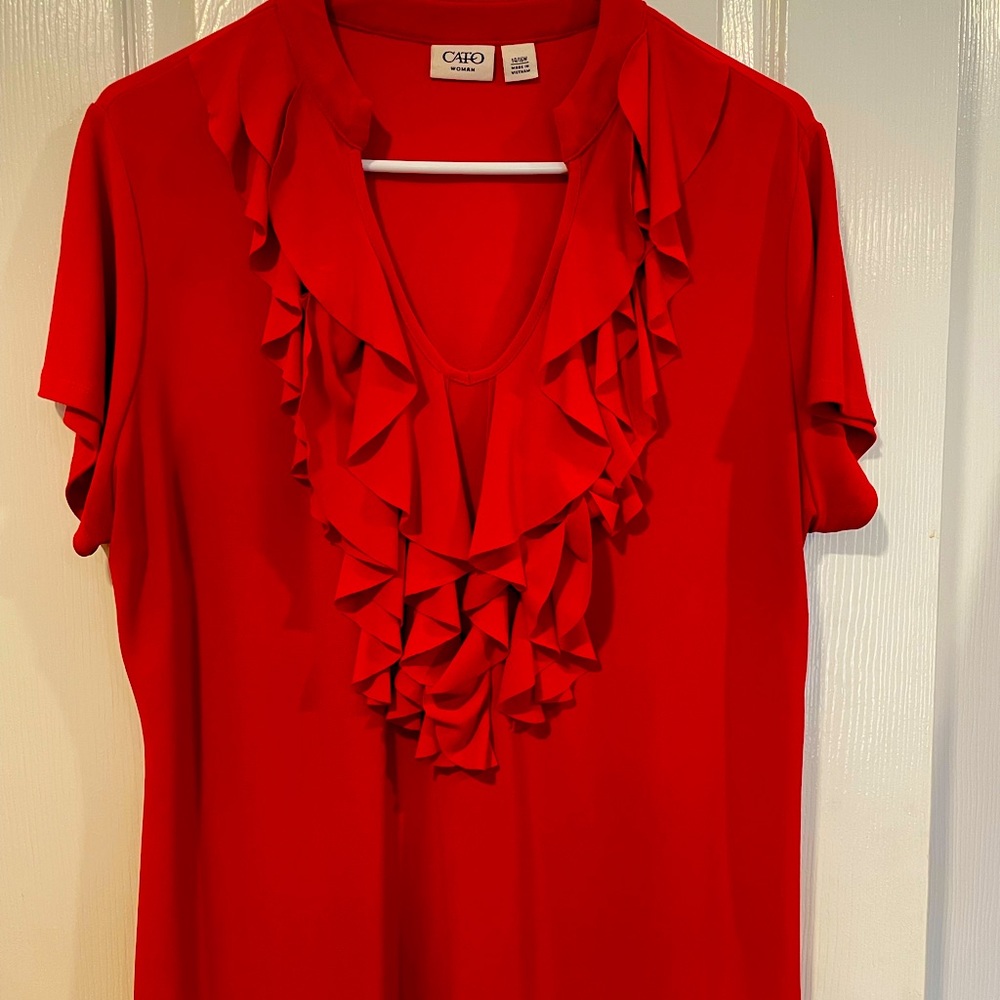 Cato Woman size 14/16 Red blouse type top